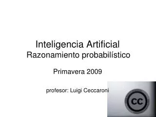 inteligencia artificial razonamiento probabil stico