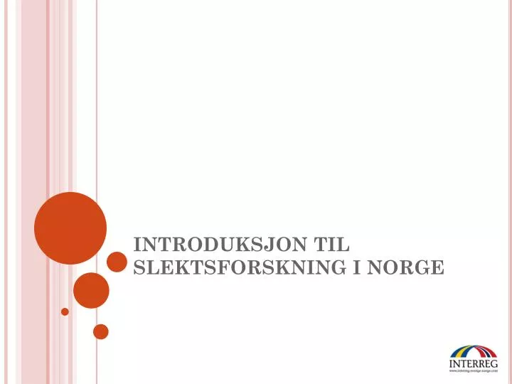 introduksjon til slektsforskning i norge