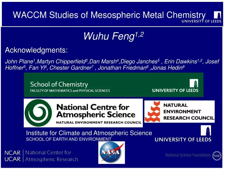 waccm studies of mesospheric metal chemistry