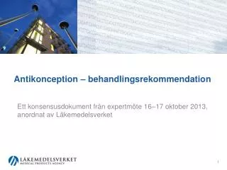 antikonception behandlingsrekommendation