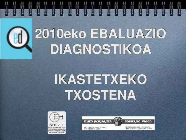 2010eko ebaluazio diagnostikoa ikastetxeko txostena