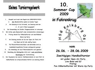 10 sommer cup 2009