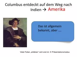 columbus entdeckt auf dem weg nach indien
