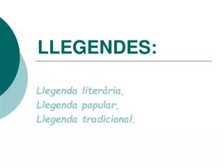 llegendes