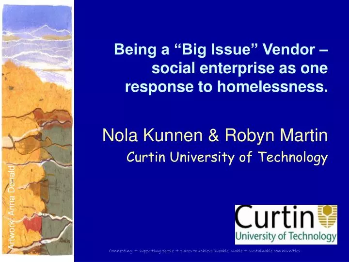 being a big issue vendor social enterprise as one response to homelessness