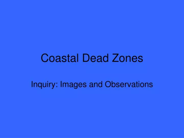coastal dead zones