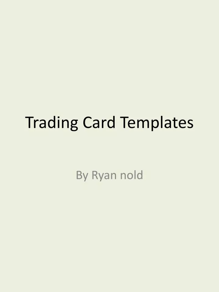 trading card templates