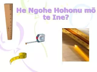 he ngohe hohonu m te ine