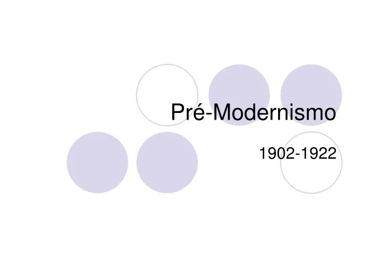 pr modernismo
