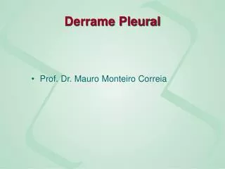derrame pleural