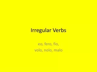 Irregular Verbs