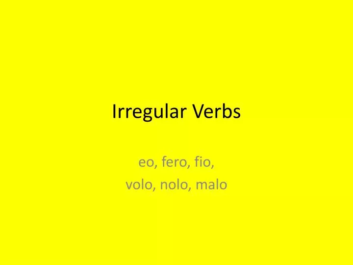 irregular verbs