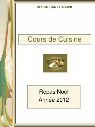 cours de cuisine