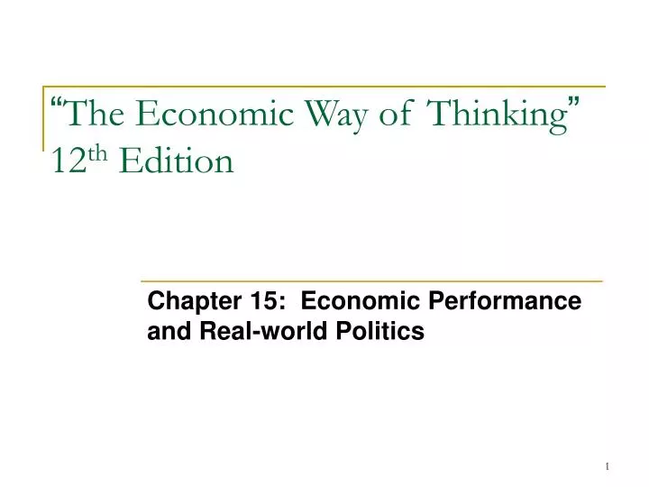the economic way of thinking 12 th edition