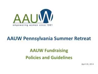 AAUW Pennsylvania Summer Retreat