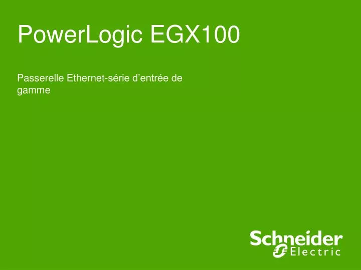 powerlogic egx100