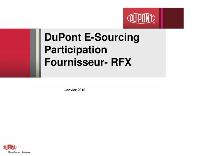 dupont e sourcing participation fournisseur rfx
