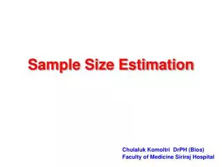 Sample Size Estimation