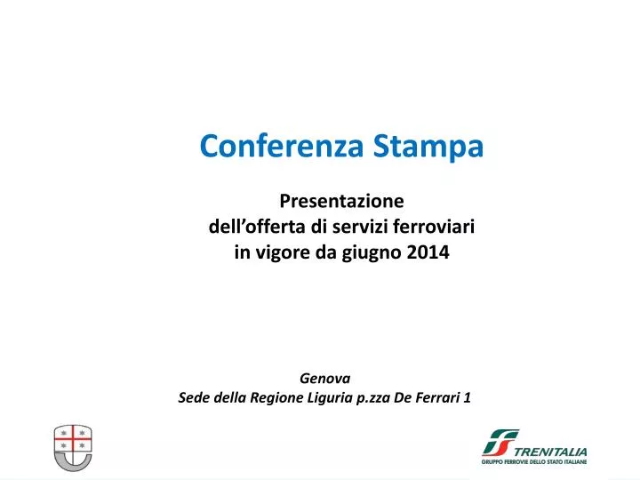 conferenza stampa presentazione dell offerta di servizi ferroviari in vigore da giugno 2014