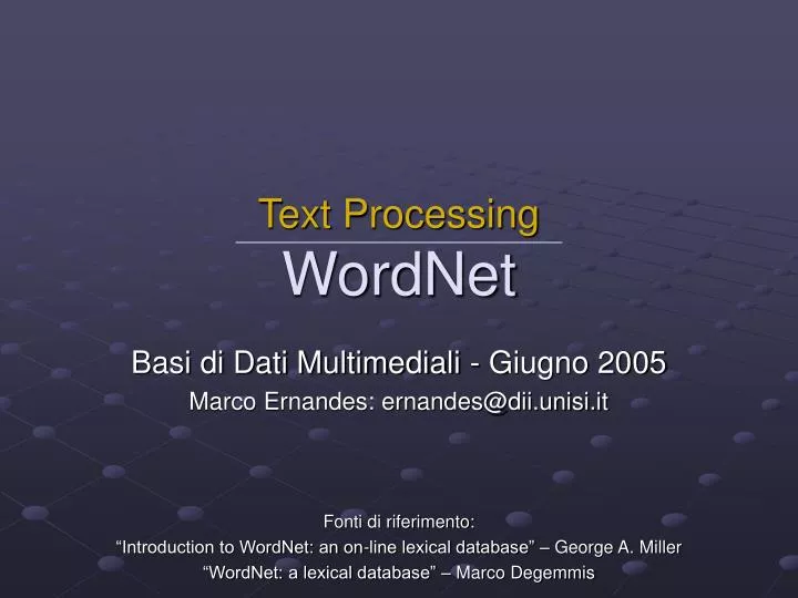 text processing wordnet