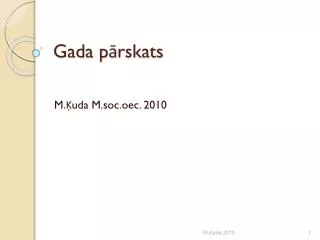 gada p rskats