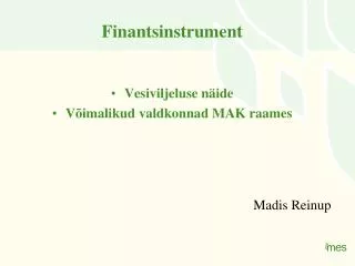 madis reinup