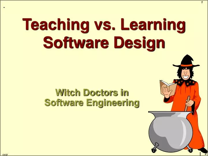 teaching vs learning software design