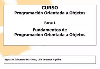 curso programaci n orientada a objetos parte 1 fundamentos de programaci n orientada a objetos