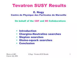 Tevatron SUSY Results