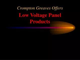 Crompton Greaves Offers