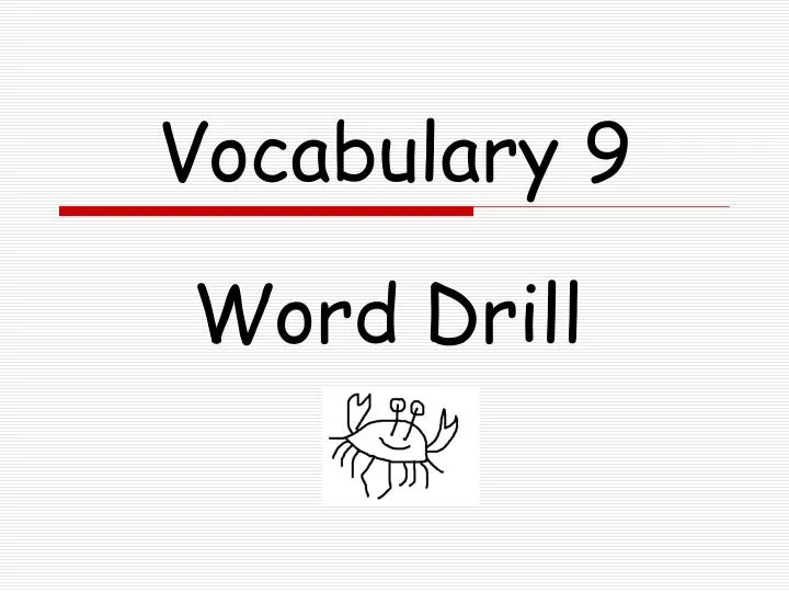 vocabulary 9
