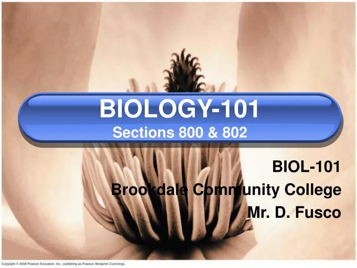 biology 101 sections 800 802