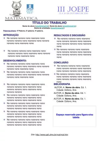 t tulo do trabalho