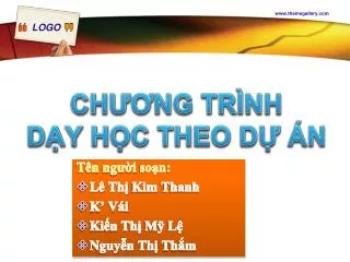 ch ng tr nh d y h c theo d n
