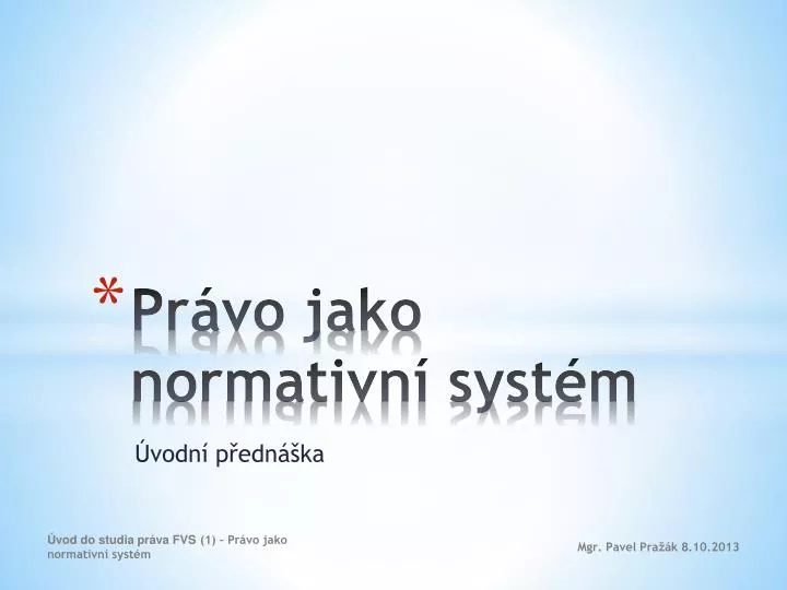 pr vo jako normativn syst m