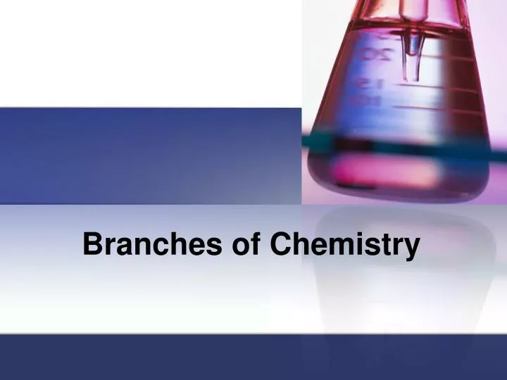 branches of chemistry