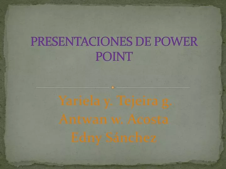 presentaciones de power point