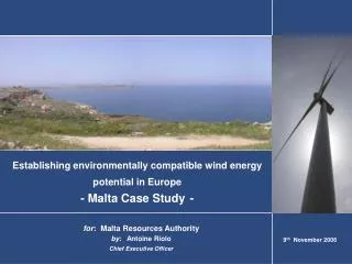 Establishing environmentally compatible wind energy potential in Europe - Malta Case Study -