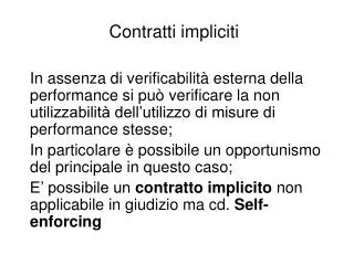 contratti impliciti