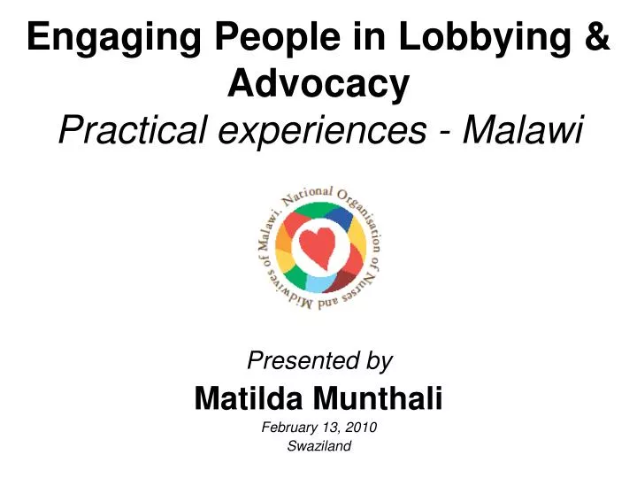 engaging people in lobbying advocacy practical experiences malawi