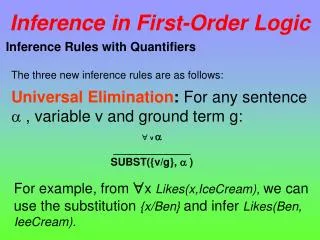 Inference in First-Order Logic