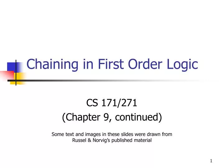 chaining in first order logic