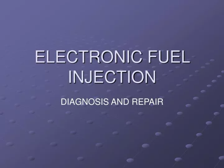 electronic fuel injection