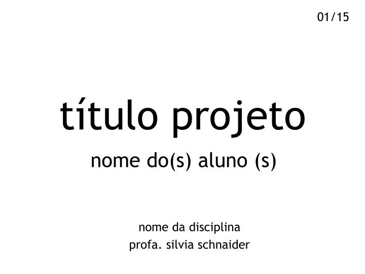 t tulo projeto