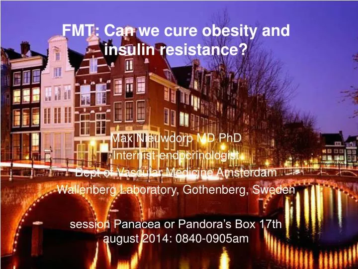 fmt can we cure obesity and insulin resistance