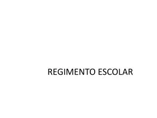 regimento escolar