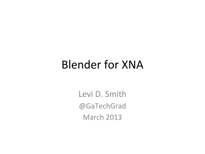 blender for xna