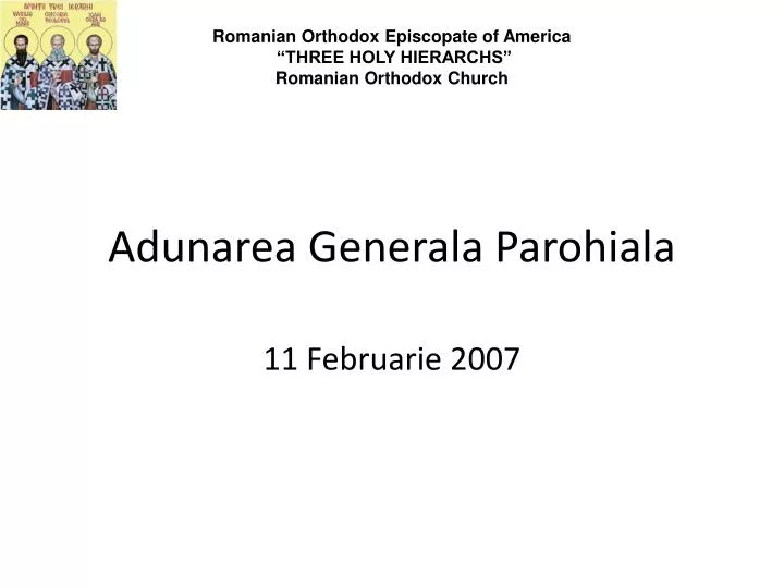 adunarea generala parohiala