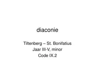 diaconie