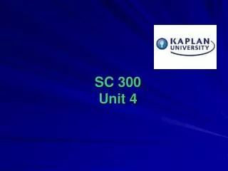 SC 300 Unit 4